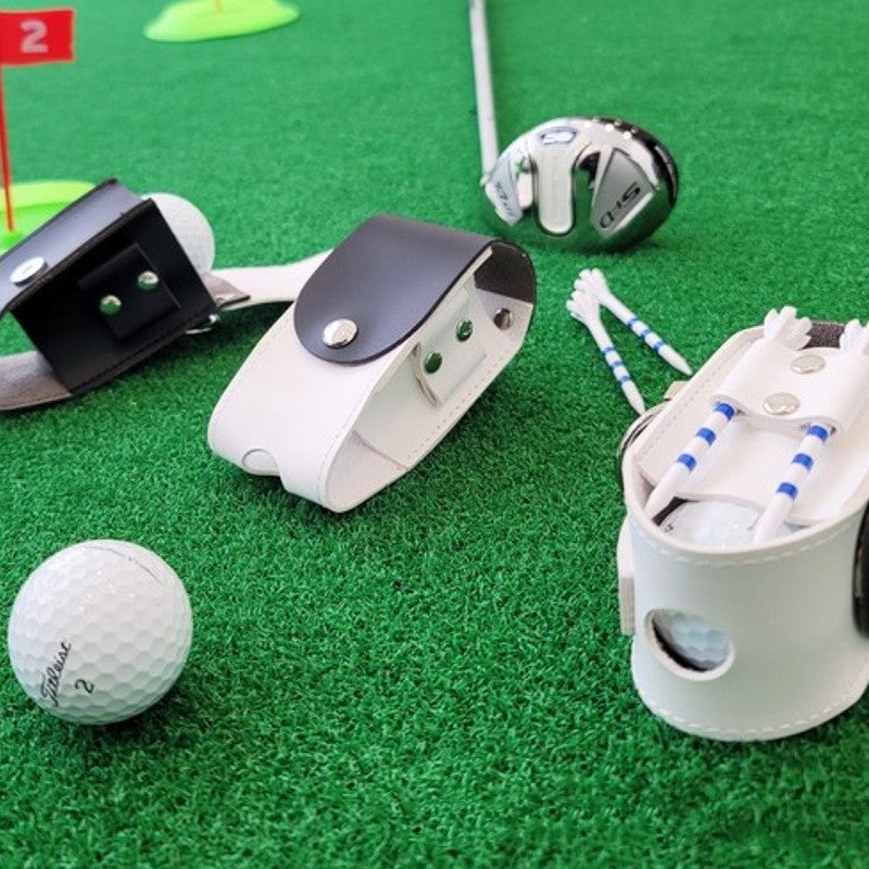 Japansk og koreansk golfkølletaske i læder til udendørsbrug