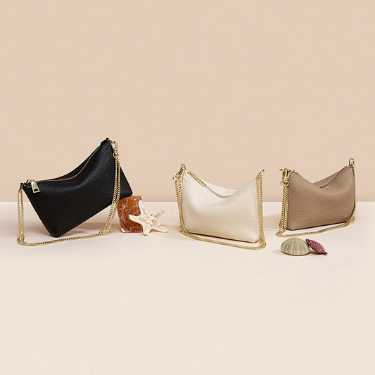 New First Layer Lychee Pattern Bag For Women