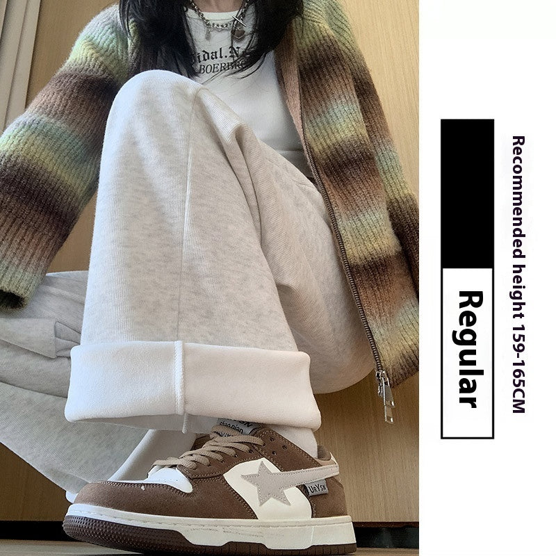 Fleece-lined Sports Pants Female Autumn And Winter