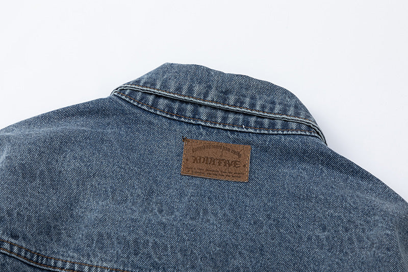Punk High Street Old Wash Denim Clothes Jacket