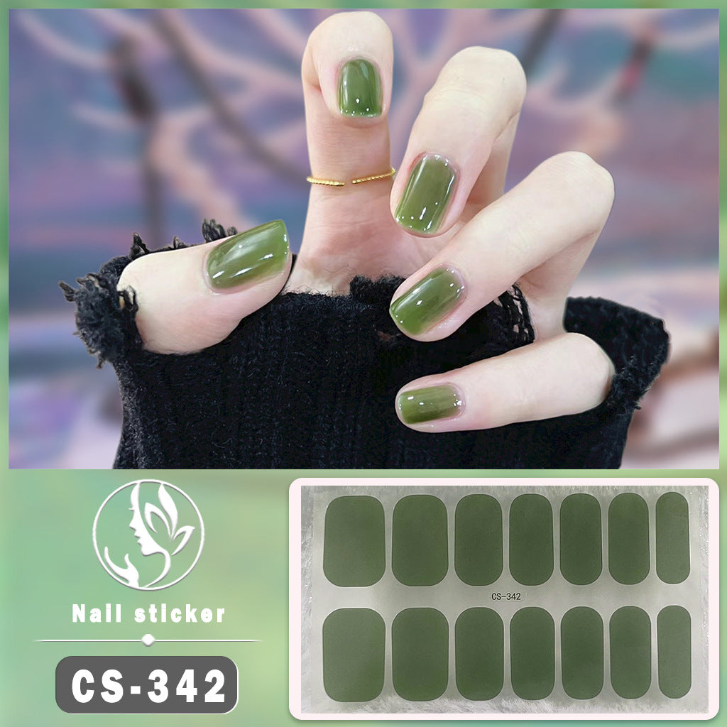 Waterproof Solid Color Nail Art Nail Shaped Piece