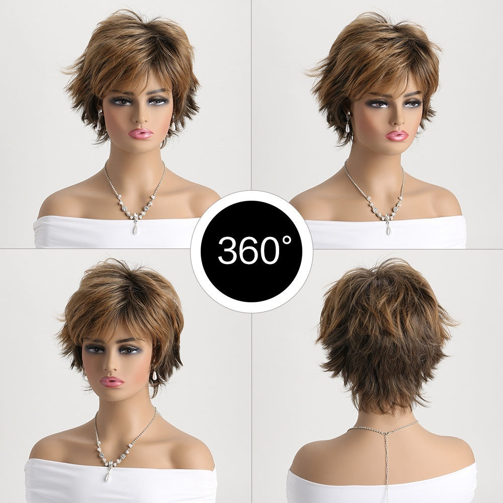 Wig, European And American Style, Ultra-realistic Fluffy Short Curly Wig, Synthetic Hair Toupee