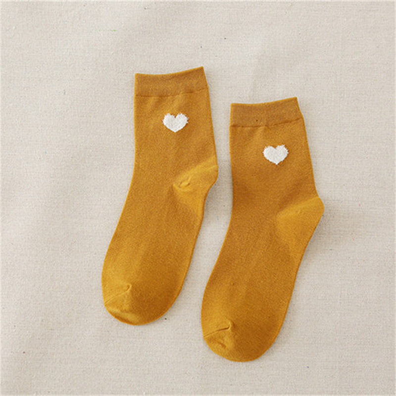 Women's Versatile Feather Yarn Love Cotton Socks