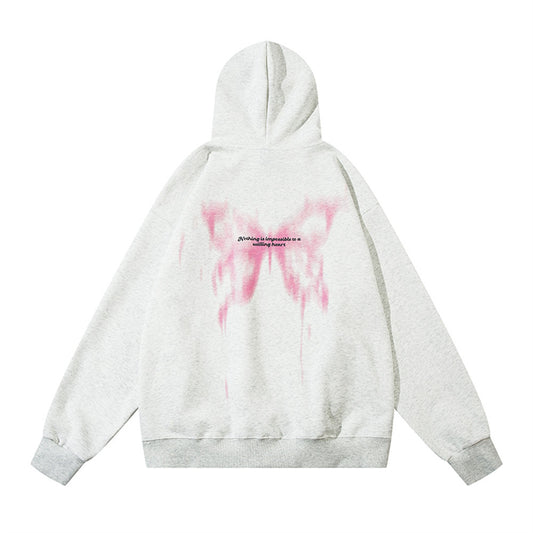Butterfly Printing Creative Design Sense Hooded Pullover