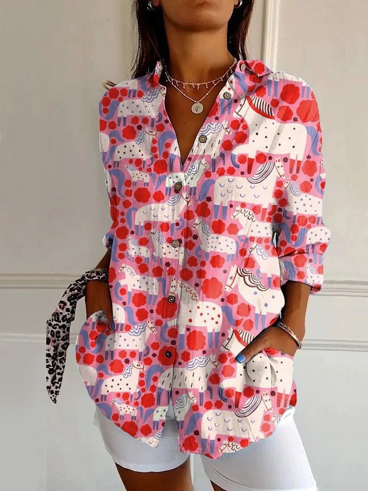 Digital Printing Long Sleeve Shirt Top 3D