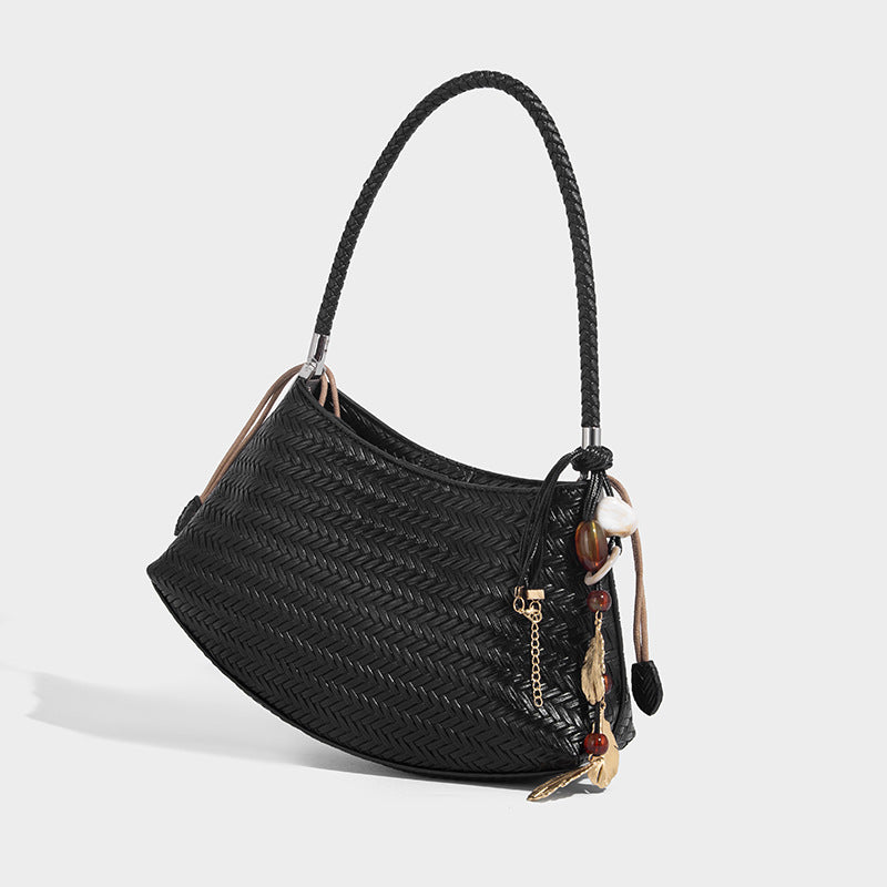 Knitted Underarm Bag Commuter Versatile Shoulder Handbag