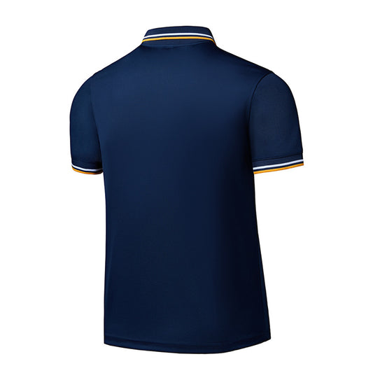 Kortærmet T-shirt til mænd med revers og high-end broderi