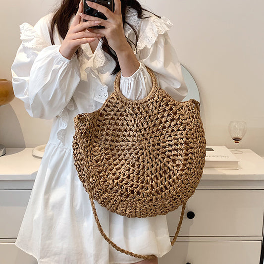 New Fashion Women's Straw Woven Single Shoulder Diagonal Handbag