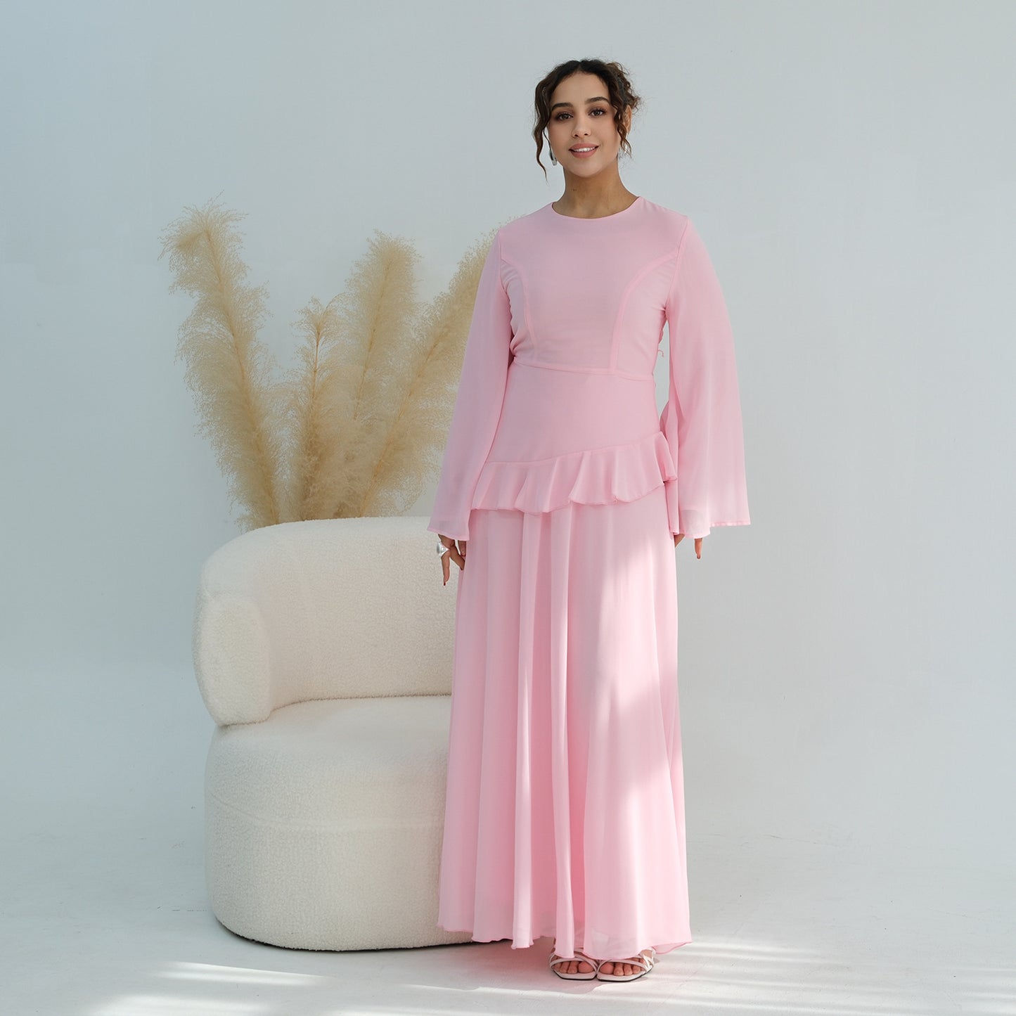 Women's Waist-cinching Double-layer Dress