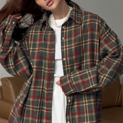 Retro Style Versatile Casual Long Sleeve Shirt For Women