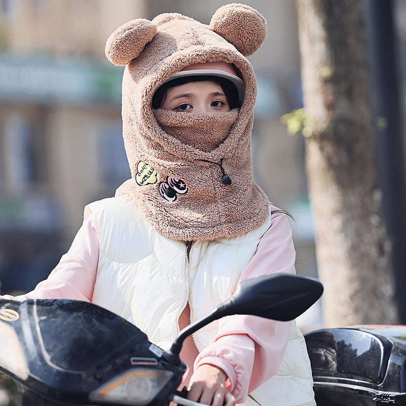 Winter New Outdoor Riding Warm Face Mask Windproof Helmet Cap