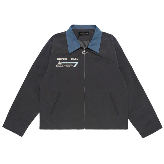 American Street Letter Printed Workwear Jacket