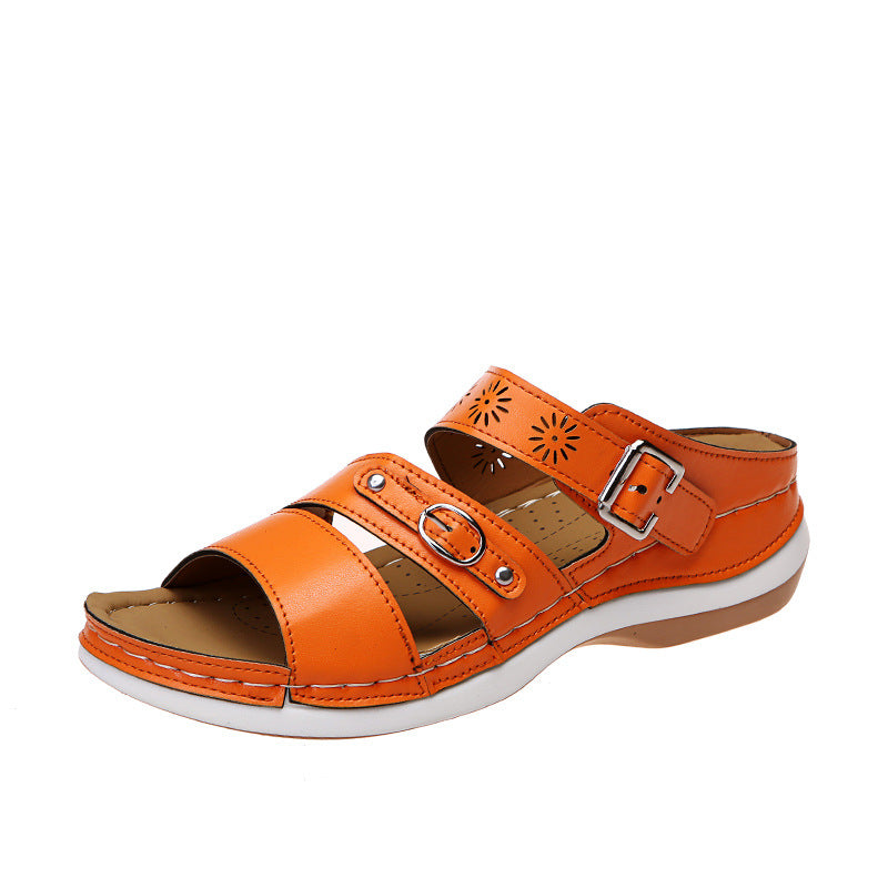 New Foreign Trade Plus Size Hollow-out Fashion Wedge Ladies Casual Sandals