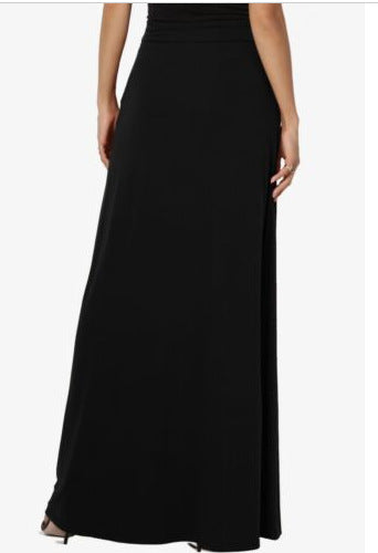 Versatile Solid-Color Drawstring Skirt For Women