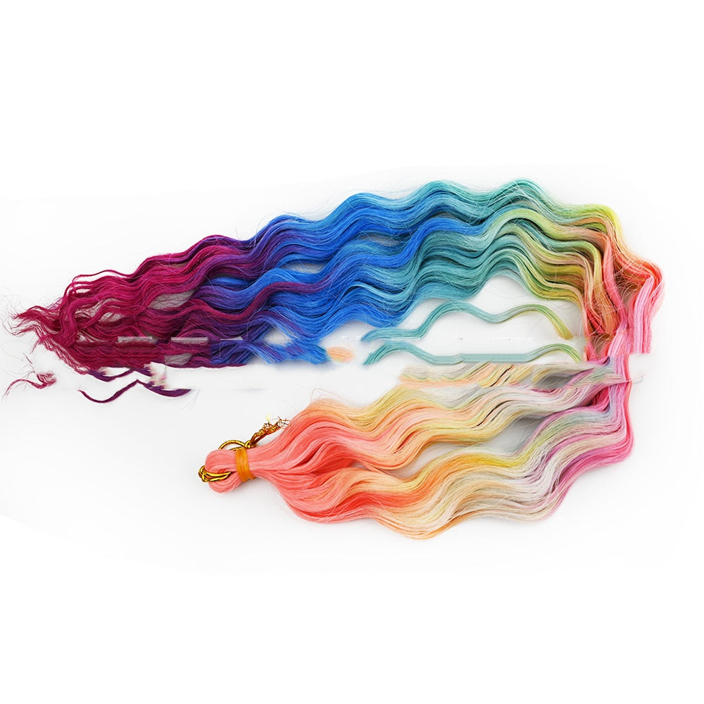 Crochet Dreadlocks Wig Gradient Long Curly Hair