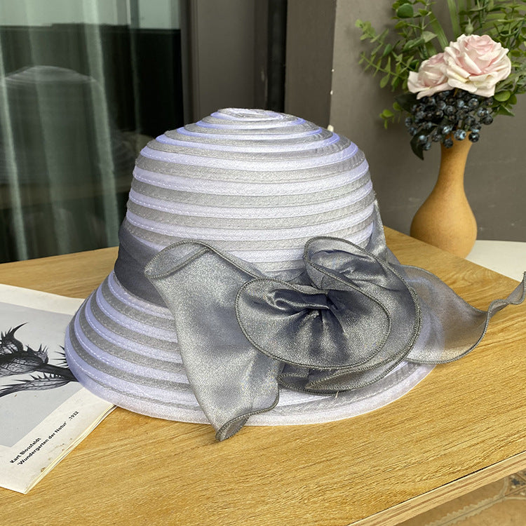 Ribbon Butterfly Basin Hat Ladies UV Protection