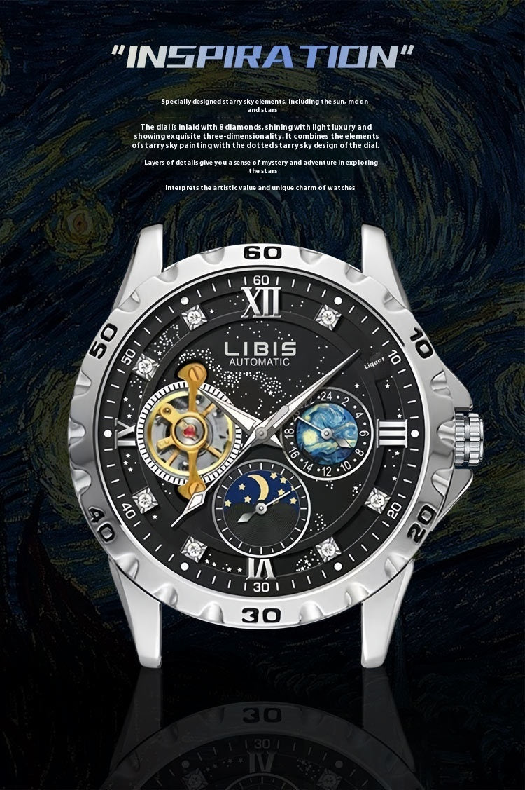 Men's Luminous Waterproof Starry Automatic Mechanical Watch