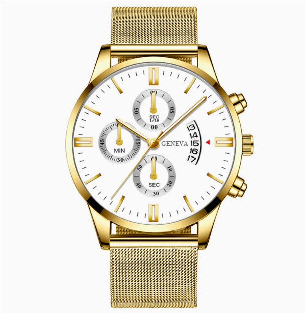Mens Business Luxury Watches For Men Mesh Band Quartz Watch