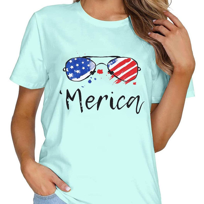 3D Print Women's Street Short-sleeved Sports T-shirt Top