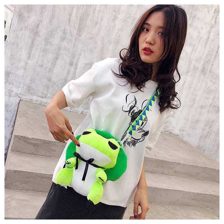 Travel Frog Cute Little Bag Frog Son Doll
