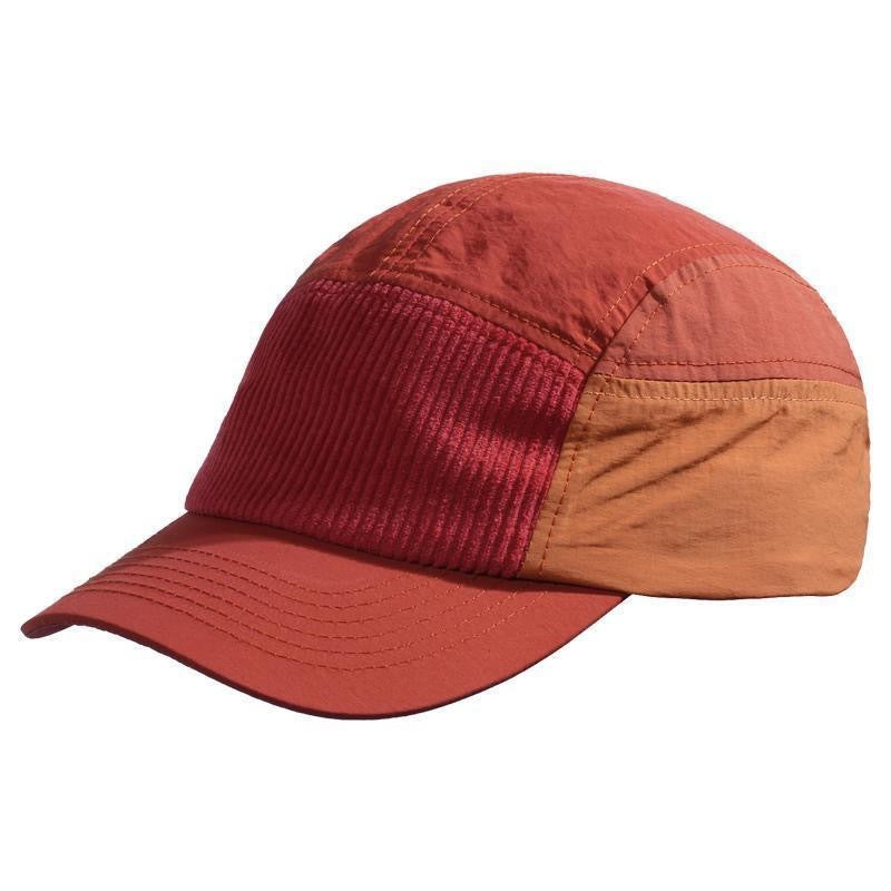 American-style Color-blocked, Quick-drying Five-panel Cap