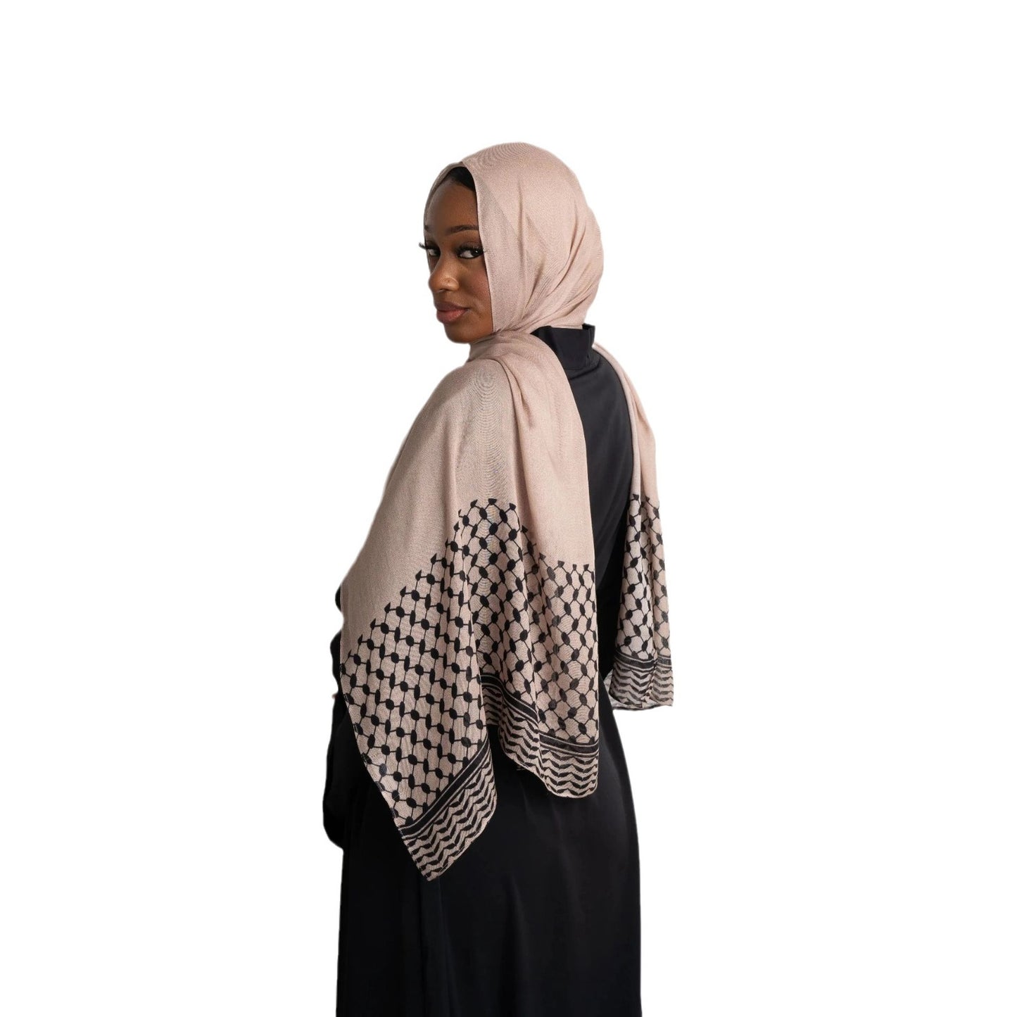 Solid Color Malaysian Women's Printed Pearl Chiffon Bubble Long Scarf Headscarf