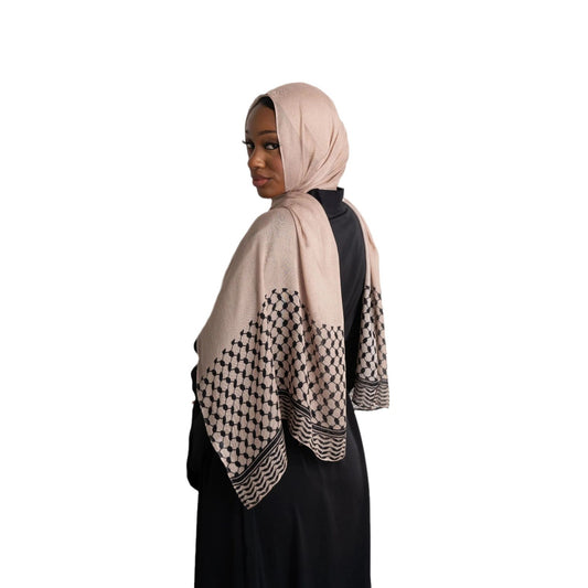 Solid Color Malaysian Women's Printed Pearl Chiffon Bubble Long Scarf Headscarf