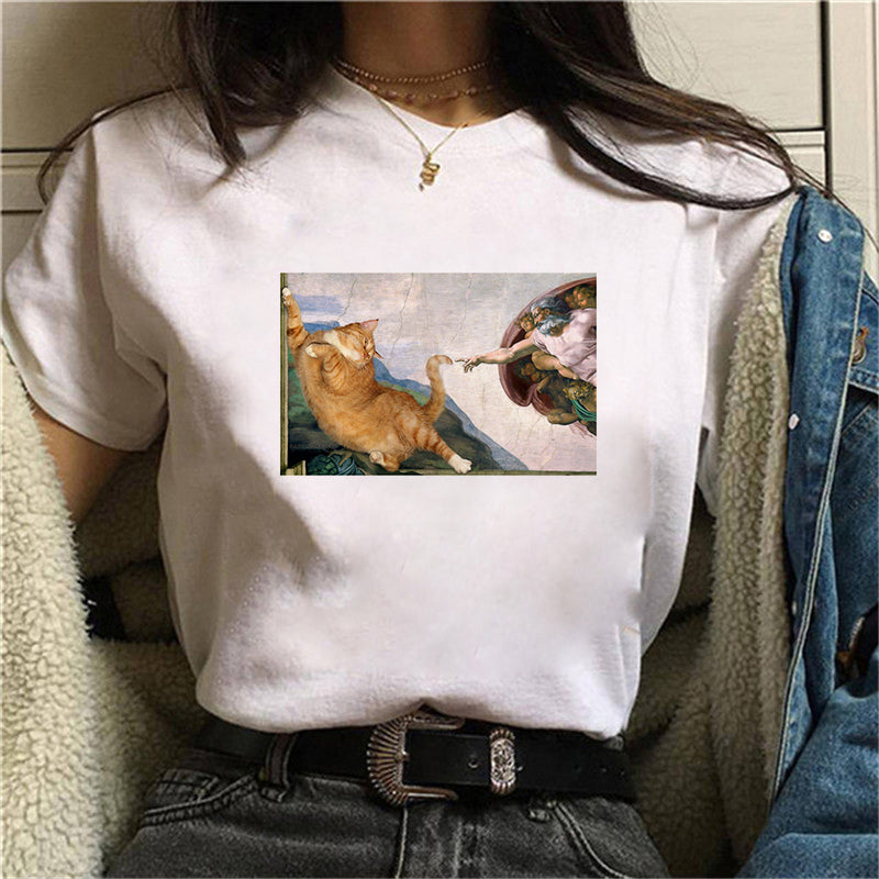 Western-style Loose Couple's Parent-child T-shirt