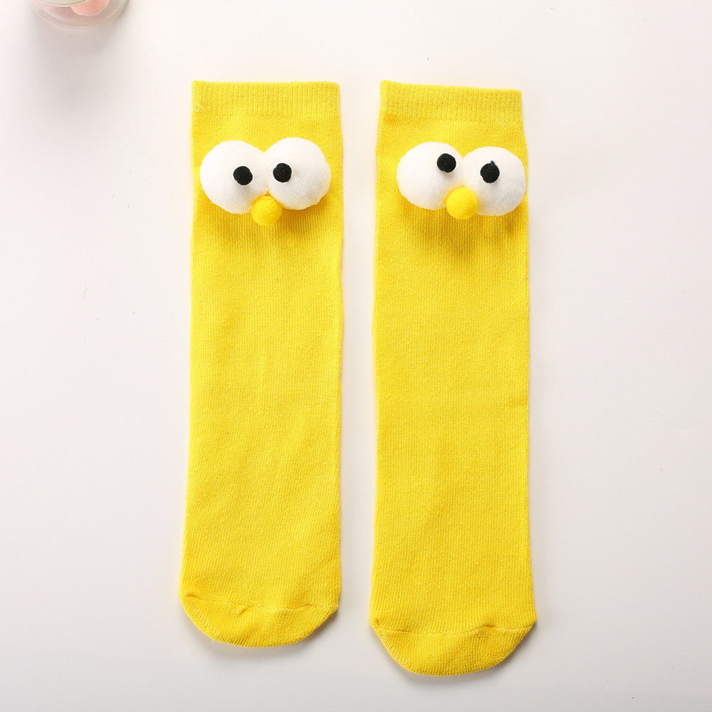 Knee-length Doll Socks With Big Eyes