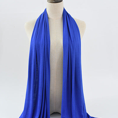 Solid Color Rayon Jersey Women's Scarf Mercerized Cotton Modal Kerchief