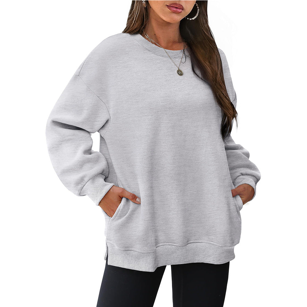 Women's Round Neck Long Sleeve Sports Fashion Pullover
