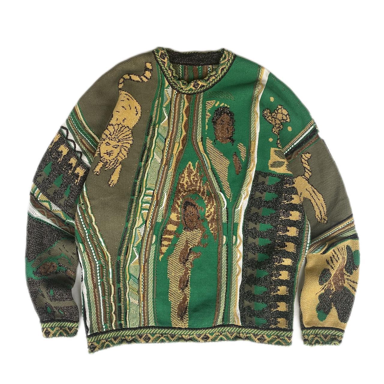 Vintage Ethnic Style Knitted Crewneck Pullover Sweater
