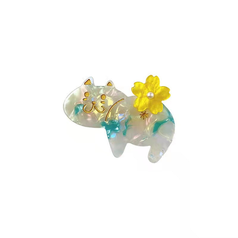 Hairpin Cartoon Word Cat Side Clip