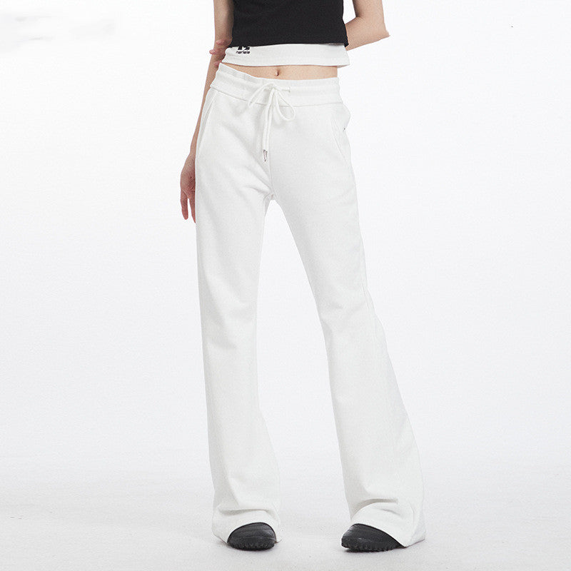 Niche Embroidered Skinny Sweatpants Low Waist Slim Slimming Hot Girl