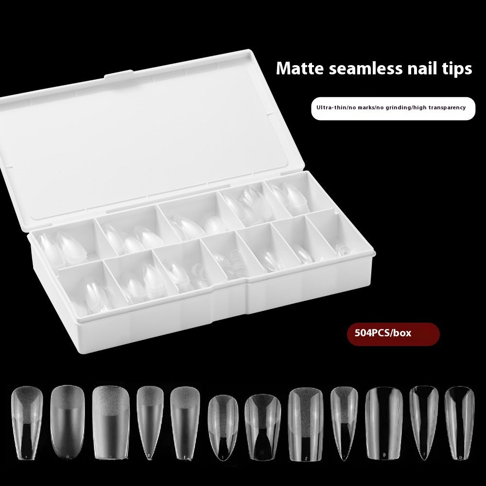Frosted Seamless Nail Tip Boxed Multiple Options