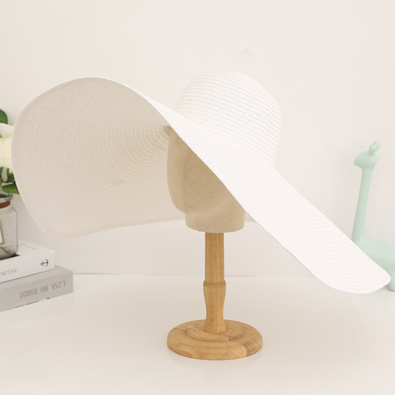 Women's Oversized Brim Foldable Sunscreen Straw Hat