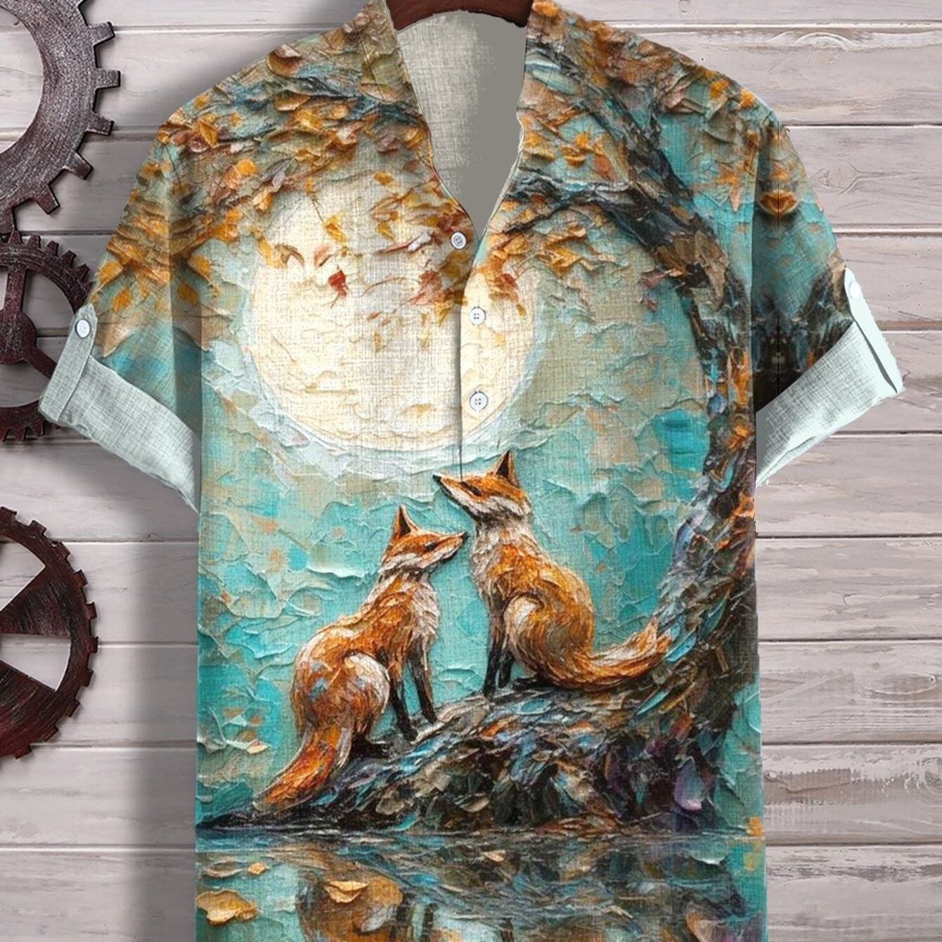 Digital Animal Style Short Sleeve Shirt