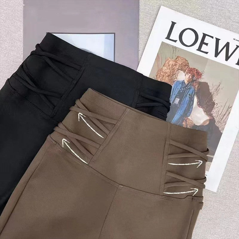 New Double Waist And Hip Lifting Shark Pants Fitness Yoga