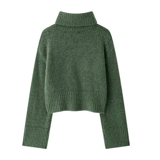 Winter New Graceful And Fashionable High Lapel Long Sleeve Pullover Sweater