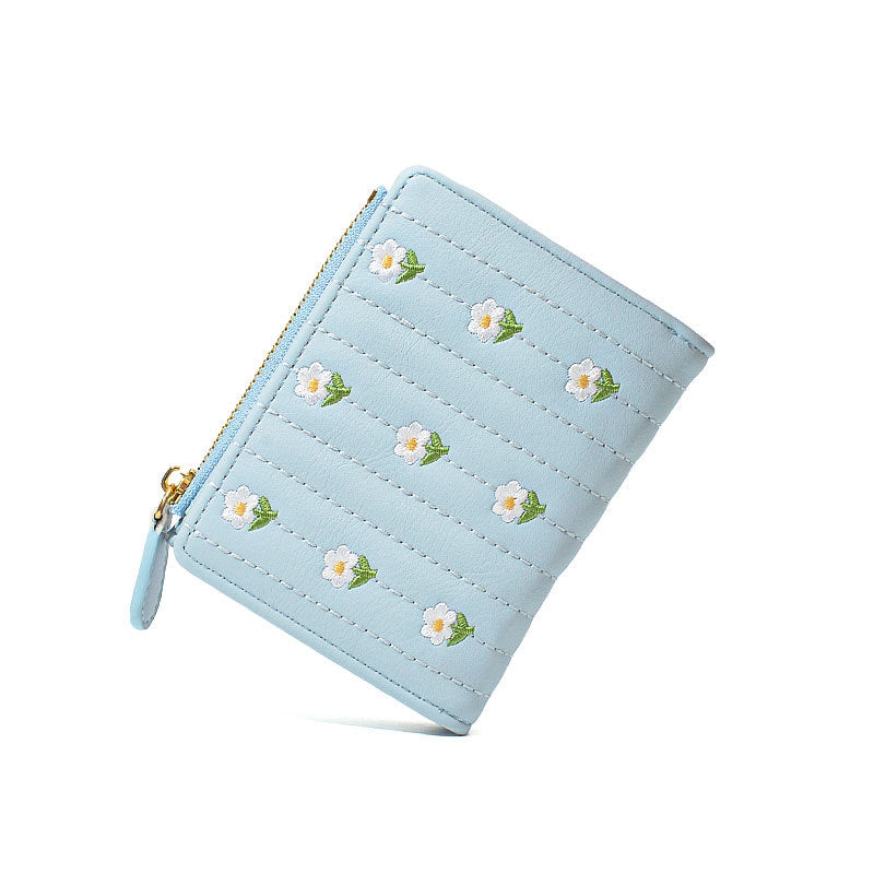 Cute Embroidered Women's Wallet Simple And Short Off