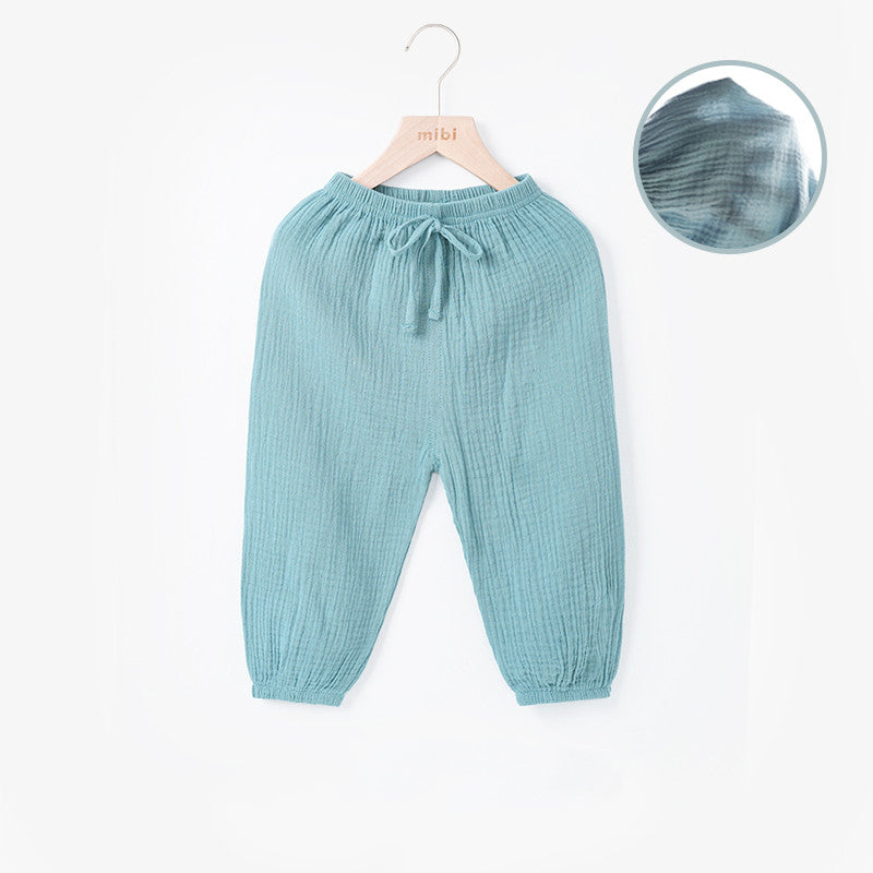 Children's Mosquito Pants Cotton And Linen Loose Ramie Gauze Casual Pants
