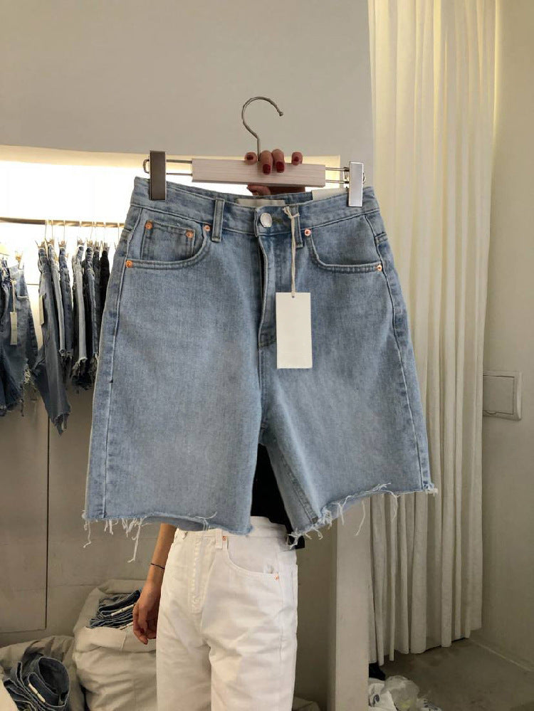 Women's Loose Casual Five-point Denim Shorts