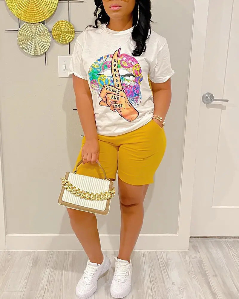 New Fashion Casual Trendy Printing Suit Women