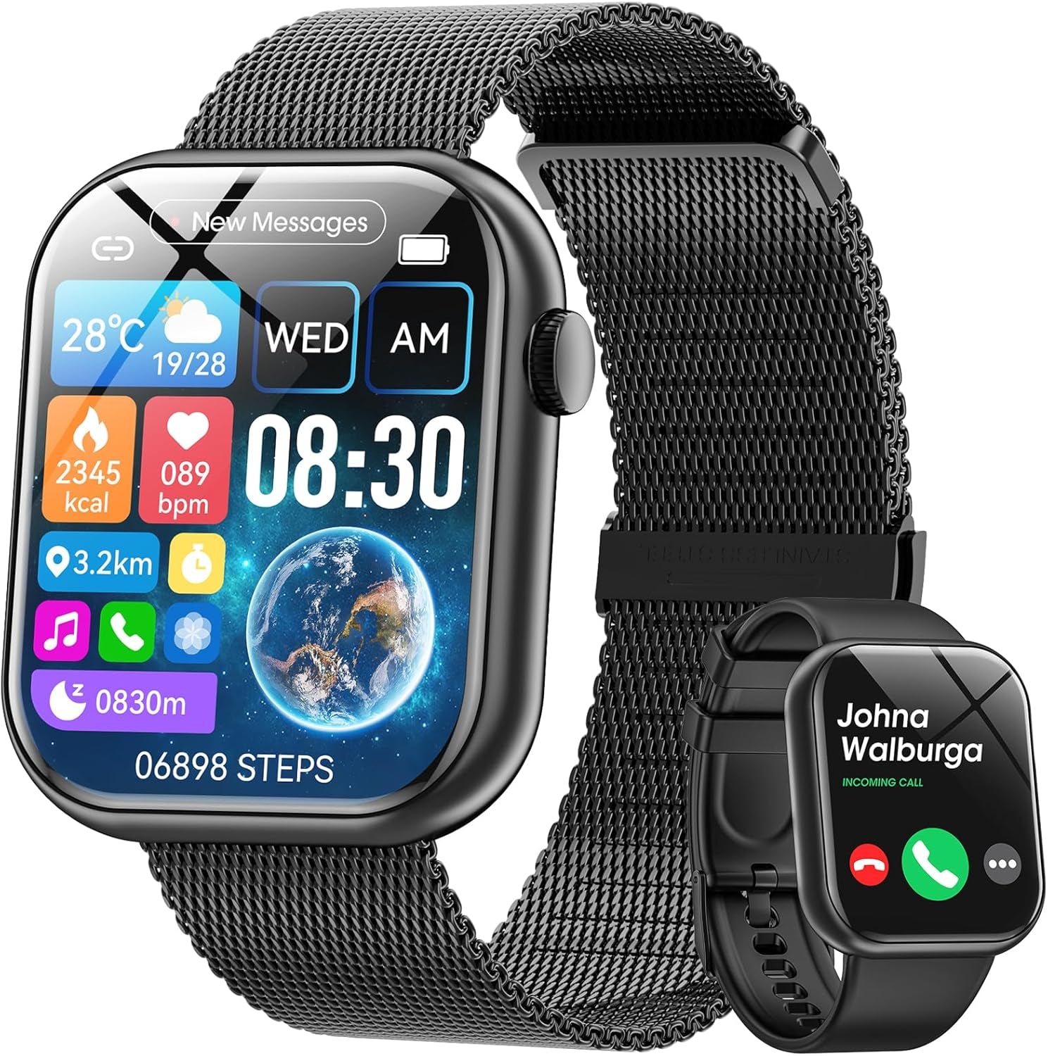 Women'S Smart Watch Bluetooth Smartwatch for Apple Iphone Ios and Android