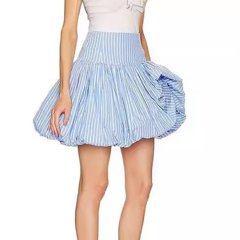 Womens European And American-style Striped Skirt