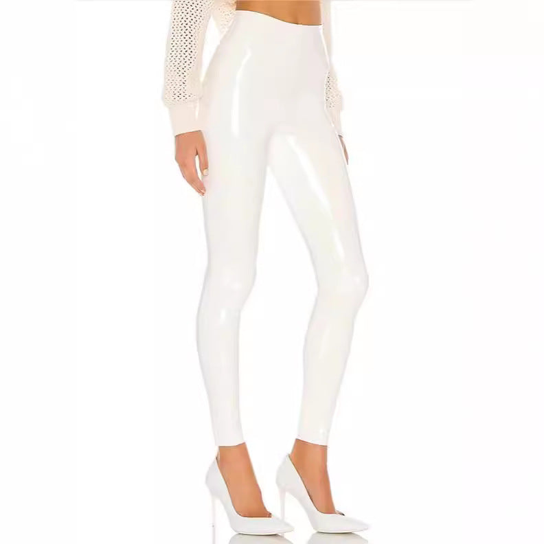 Sexy Slim-fit Cropped Leather Pants