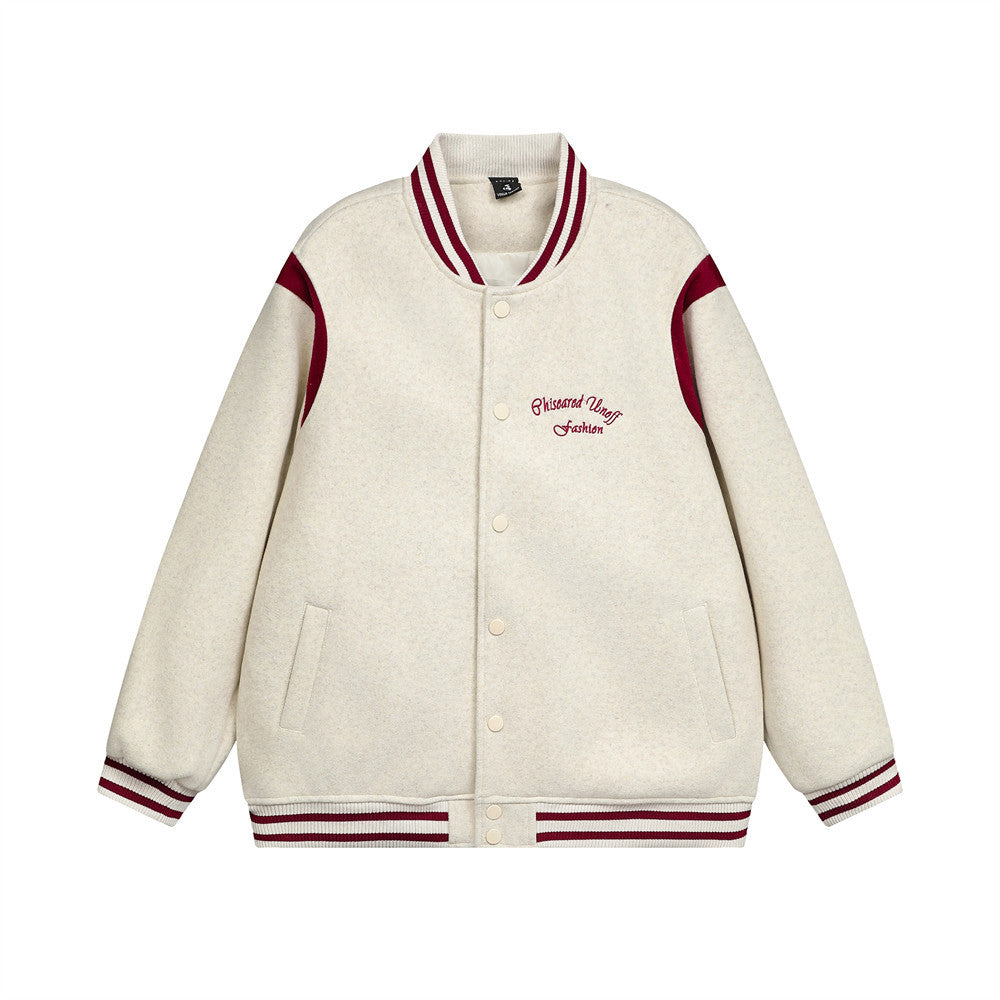 American High Street Baseball Uniform Jacket Men Fashion Brands Embroidery