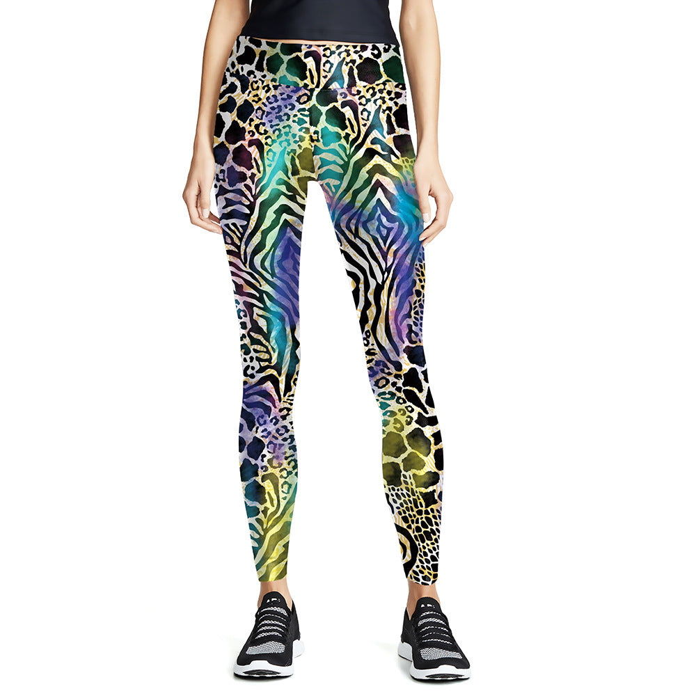 Colorful Digital Printing Sports Yoga Fitness Pants