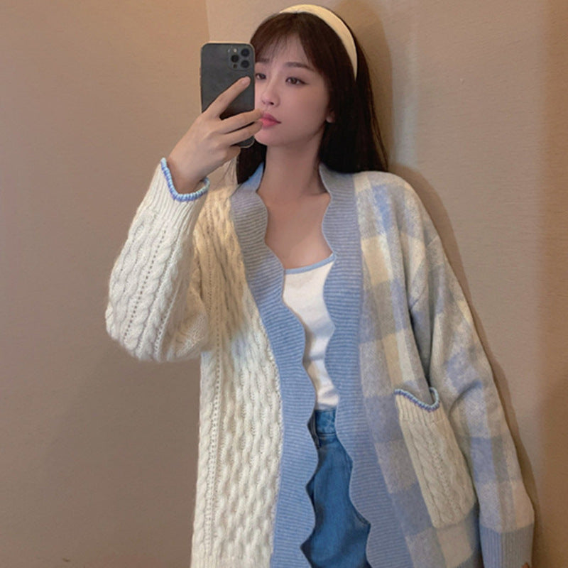 Design Sense Lazy Wind Cotton Cloud Knit Sweater