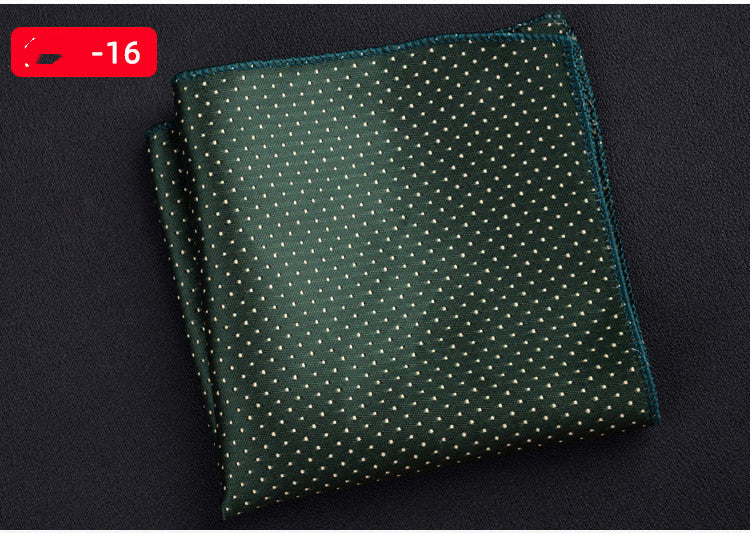 Men's Textured Retro Embroidery Jacquard Square Scarf
